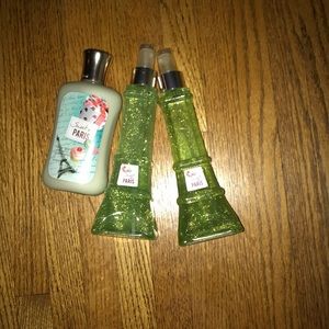 Sweet on Paris shimmer sprays and lotion